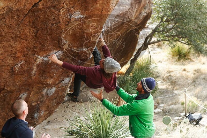 Bouldering in Hueco Tanks on 02/22/2019 with Blue Lizard Climbing and Yoga

Filename: SRM_20190222_1537100.jpg
Aperture: f/4.0
Shutter Speed: 1/500
Body: Canon EOS-1D Mark II
Lens: Canon EF 50mm f/1.8 II