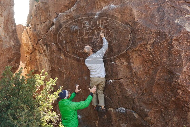 Bouldering in Hueco Tanks on 02/24/2019 with Blue Lizard Climbing and Yoga

Filename: SRM_20190224_1044040.jpg
Aperture: f/4.0
Shutter Speed: 1/500
Body: Canon EOS-1D Mark II
Lens: Canon EF 50mm f/1.8 II