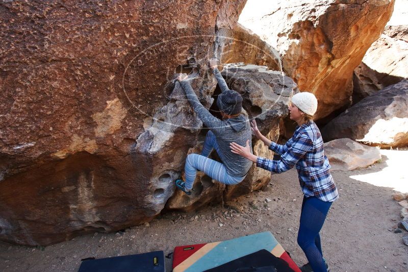 Bouldering in Hueco Tanks on 02/24/2019 with Blue Lizard Climbing and Yoga

Filename: SRM_20190224_1240350.jpg
Aperture: f/5.6
Shutter Speed: 1/250
Body: Canon EOS-1D Mark II
Lens: Canon EF 16-35mm f/2.8 L