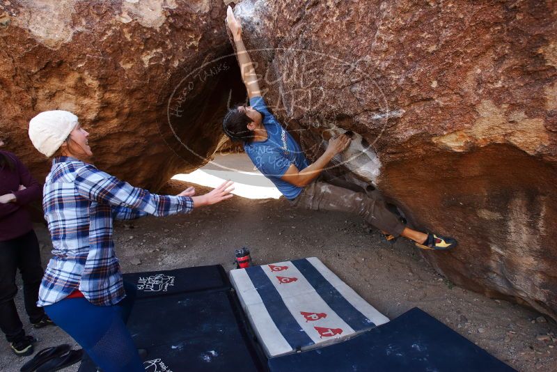 Bouldering in Hueco Tanks on 02/24/2019 with Blue Lizard Climbing and Yoga

Filename: SRM_20190224_1242490.jpg
Aperture: f/5.6
Shutter Speed: 1/160
Body: Canon EOS-1D Mark II
Lens: Canon EF 16-35mm f/2.8 L