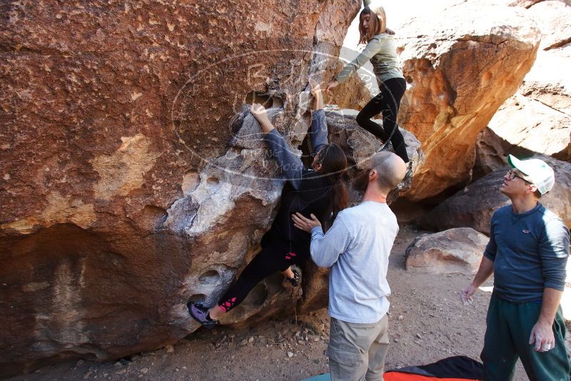 Bouldering in Hueco Tanks on 02/24/2019 with Blue Lizard Climbing and Yoga

Filename: SRM_20190224_1249160.jpg
Aperture: f/5.6
Shutter Speed: 1/320
Body: Canon EOS-1D Mark II
Lens: Canon EF 16-35mm f/2.8 L