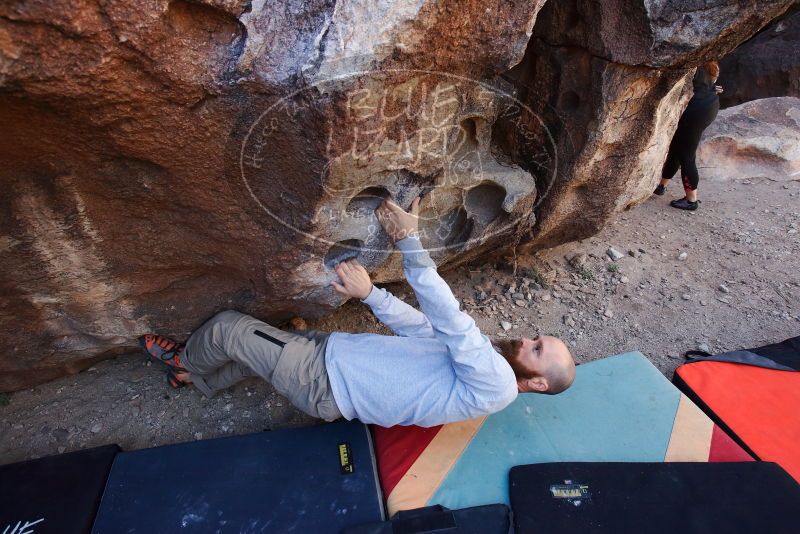 Bouldering in Hueco Tanks on 02/24/2019 with Blue Lizard Climbing and Yoga

Filename: SRM_20190224_1252300.jpg
Aperture: f/5.6
Shutter Speed: 1/250
Body: Canon EOS-1D Mark II
Lens: Canon EF 16-35mm f/2.8 L