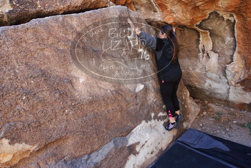 Bouldering in Hueco Tanks on 02/24/2019 with Blue Lizard Climbing and Yoga

Filename: SRM_20190224_1315300.jpg
Aperture: f/5.0
Shutter Speed: 1/200
Body: Canon EOS-1D Mark II
Lens: Canon EF 16-35mm f/2.8 L