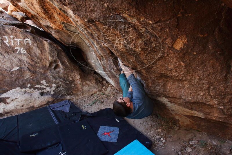 Bouldering in Hueco Tanks on 02/24/2019 with Blue Lizard Climbing and Yoga

Filename: SRM_20190224_1327070.jpg
Aperture: f/5.6
Shutter Speed: 1/160
Body: Canon EOS-1D Mark II
Lens: Canon EF 16-35mm f/2.8 L