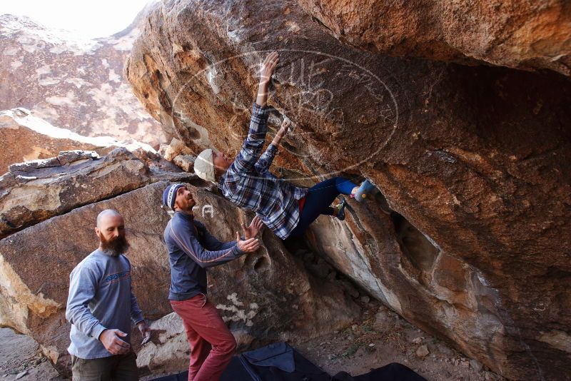 Bouldering in Hueco Tanks on 02/24/2019 with Blue Lizard Climbing and Yoga

Filename: SRM_20190224_1344110.jpg
Aperture: f/5.0
Shutter Speed: 1/320
Body: Canon EOS-1D Mark II
Lens: Canon EF 16-35mm f/2.8 L