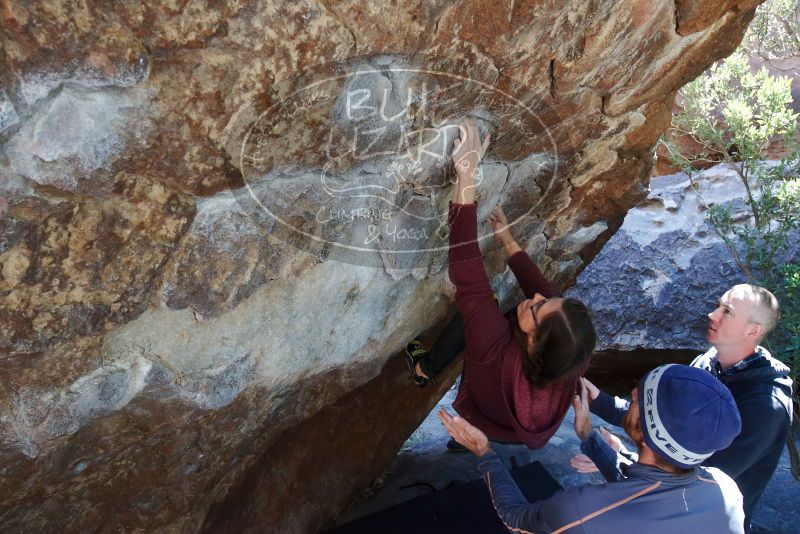 Bouldering in Hueco Tanks on 02/24/2019 with Blue Lizard Climbing and Yoga

Filename: SRM_20190224_1359380.jpg
Aperture: f/5.6
Shutter Speed: 1/160
Body: Canon EOS-1D Mark II
Lens: Canon EF 16-35mm f/2.8 L