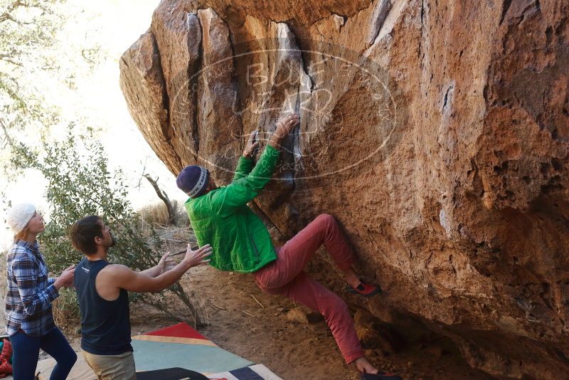 Bouldering in Hueco Tanks on 02/24/2019 with Blue Lizard Climbing and Yoga

Filename: SRM_20190224_1530020.jpg
Aperture: f/4.0
Shutter Speed: 1/500
Body: Canon EOS-1D Mark II
Lens: Canon EF 50mm f/1.8 II