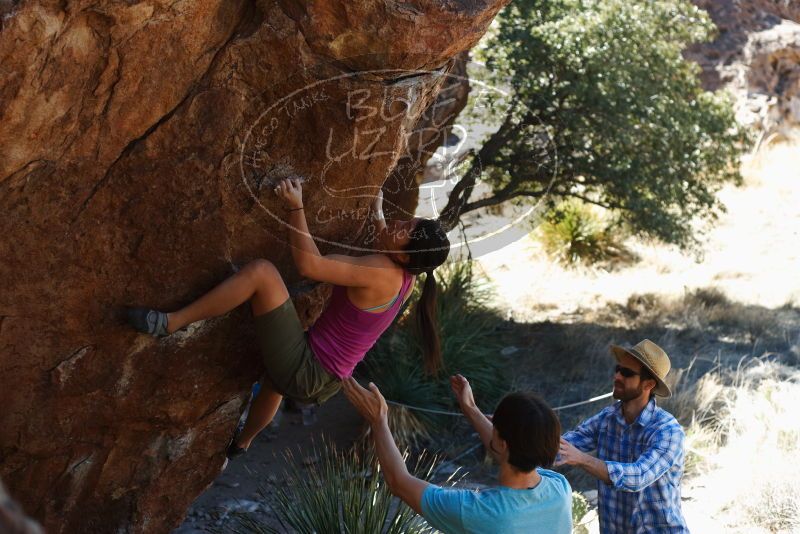 Bouldering in Hueco Tanks on 03/01/2019 with Blue Lizard Climbing and Yoga

Filename: SRM_20190301_1351380.jpg
Aperture: f/3.5
Shutter Speed: 1/320
Body: Canon EOS-1D Mark II
Lens: Canon EF 50mm f/1.8 II