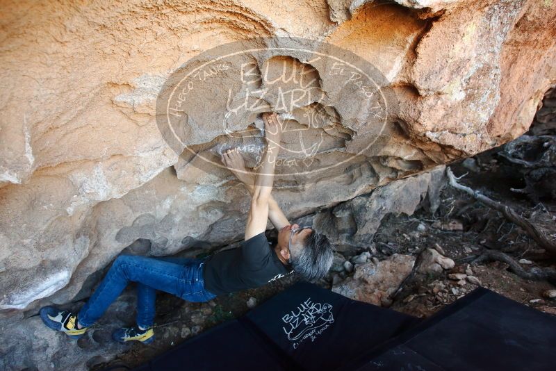 Bouldering in Hueco Tanks on 03/03/2019 with Blue Lizard Climbing and Yoga

Filename: SRM_20190303_1208290.jpg
Aperture: f/3.5
Shutter Speed: 1/250
Body: Canon EOS-1D Mark II
Lens: Canon EF 16-35mm f/2.8 L