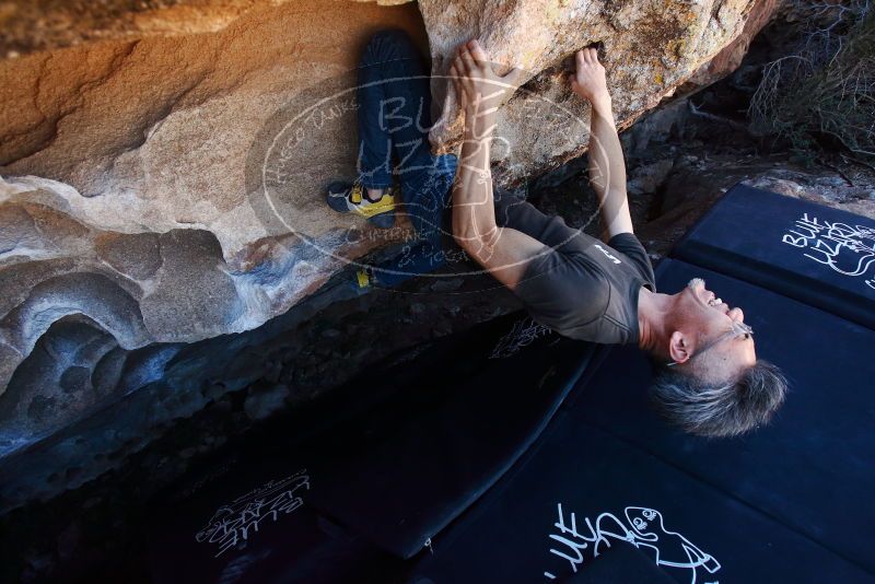 Bouldering in Hueco Tanks on 03/03/2019 with Blue Lizard Climbing and Yoga

Filename: SRM_20190303_1233580.jpg
Aperture: f/5.0
Shutter Speed: 1/640
Body: Canon EOS-1D Mark II
Lens: Canon EF 16-35mm f/2.8 L