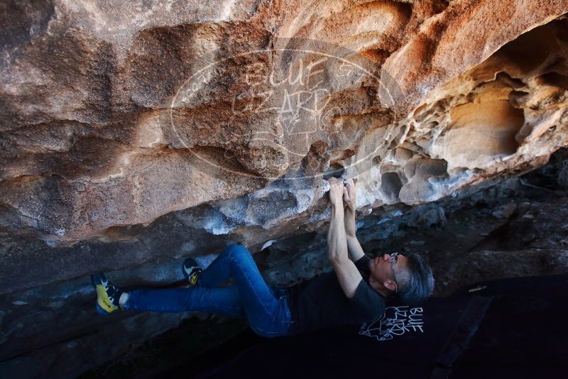 Bouldering in Hueco Tanks on 03/03/2019 with Blue Lizard Climbing and Yoga

Filename: SRM_20190303_1330120.jpg
Aperture: f/5.6
Shutter Speed: 1/250
Body: Canon EOS-1D Mark II
Lens: Canon EF 16-35mm f/2.8 L