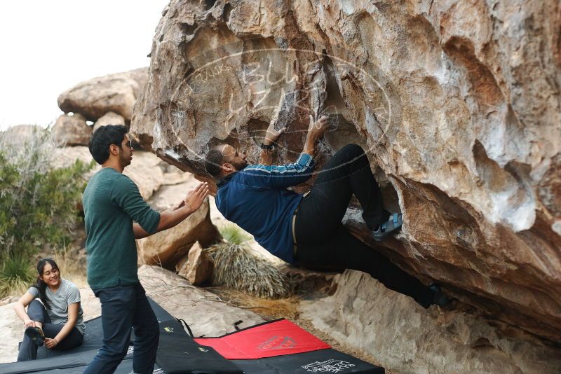 Bouldering in Hueco Tanks on 03/08/2019 with Blue Lizard Climbing and Yoga

Filename: SRM_20190308_1250220.jpg
Aperture: f/2.8
Shutter Speed: 1/500
Body: Canon EOS-1D Mark II
Lens: Canon EF 50mm f/1.8 II