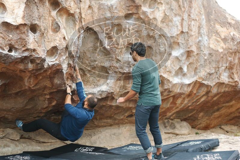 Bouldering in Hueco Tanks on 03/08/2019 with Blue Lizard Climbing and Yoga

Filename: SRM_20190308_1256350.jpg
Aperture: f/3.5
Shutter Speed: 1/200
Body: Canon EOS-1D Mark II
Lens: Canon EF 50mm f/1.8 II