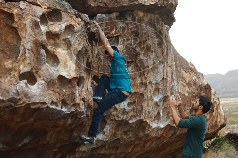 Bouldering in Hueco Tanks on 03/08/2019 with Blue Lizard Climbing and Yoga

Filename: SRM_20190308_1257370.jpg
Aperture: f/3.5
Shutter Speed: 1/640
Body: Canon EOS-1D Mark II
Lens: Canon EF 50mm f/1.8 II