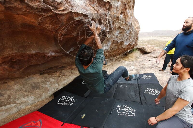 Bouldering in Hueco Tanks on 03/08/2019 with Blue Lizard Climbing and Yoga

Filename: SRM_20190308_1310410.jpg
Aperture: f/5.0
Shutter Speed: 1/400
Body: Canon EOS-1D Mark II
Lens: Canon EF 16-35mm f/2.8 L