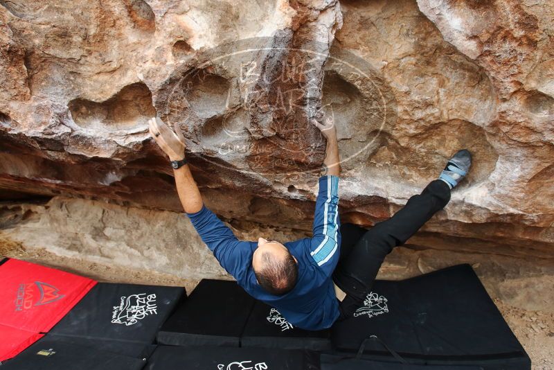 Bouldering in Hueco Tanks on 03/08/2019 with Blue Lizard Climbing and Yoga

Filename: SRM_20190308_1313240.jpg
Aperture: f/5.0
Shutter Speed: 1/320
Body: Canon EOS-1D Mark II
Lens: Canon EF 16-35mm f/2.8 L