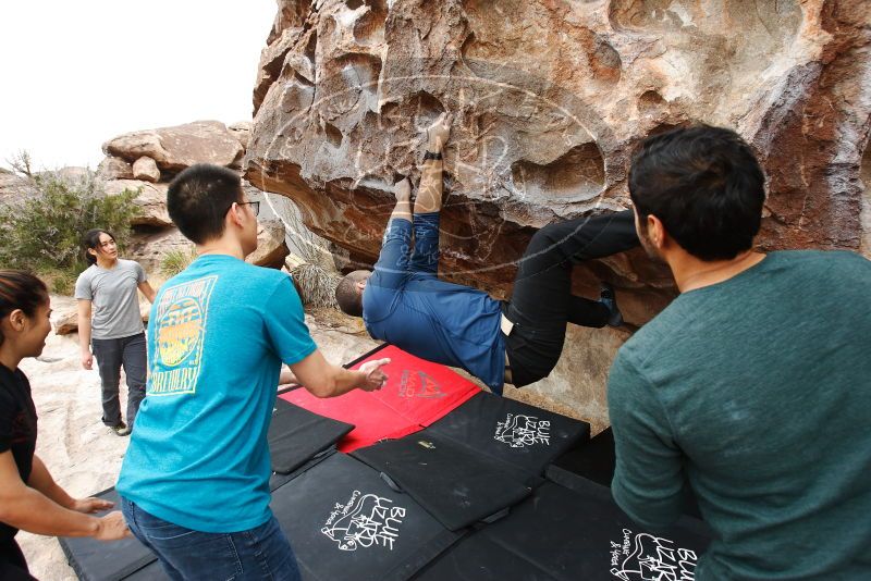 Bouldering in Hueco Tanks on 03/08/2019 with Blue Lizard Climbing and Yoga

Filename: SRM_20190308_1314020.jpg
Aperture: f/5.0
Shutter Speed: 1/400
Body: Canon EOS-1D Mark II
Lens: Canon EF 16-35mm f/2.8 L