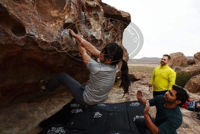 Bouldering in Hueco Tanks on 03/08/2019 with Blue Lizard Climbing and Yoga

Filename: SRM_20190308_1322450.jpg
Aperture: f/5.6
Shutter Speed: 1/640
Body: Canon EOS-1D Mark II
Lens: Canon EF 16-35mm f/2.8 L