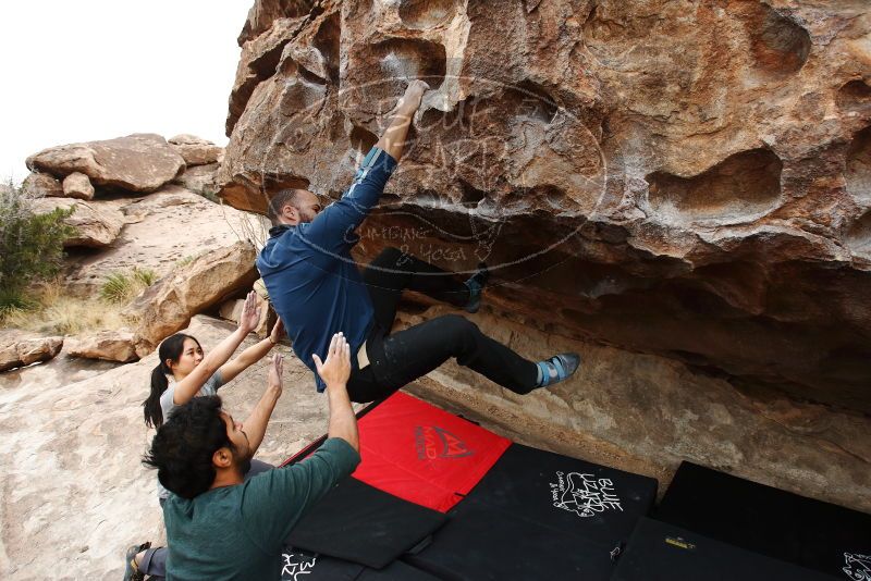 Bouldering in Hueco Tanks on 03/08/2019 with Blue Lizard Climbing and Yoga

Filename: SRM_20190308_1338340.jpg
Aperture: f/5.6
Shutter Speed: 1/400
Body: Canon EOS-1D Mark II
Lens: Canon EF 16-35mm f/2.8 L