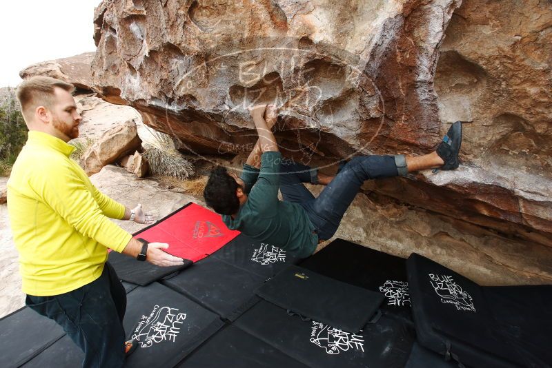 Bouldering in Hueco Tanks on 03/08/2019 with Blue Lizard Climbing and Yoga

Filename: SRM_20190308_1340310.jpg
Aperture: f/5.6
Shutter Speed: 1/320
Body: Canon EOS-1D Mark II
Lens: Canon EF 16-35mm f/2.8 L