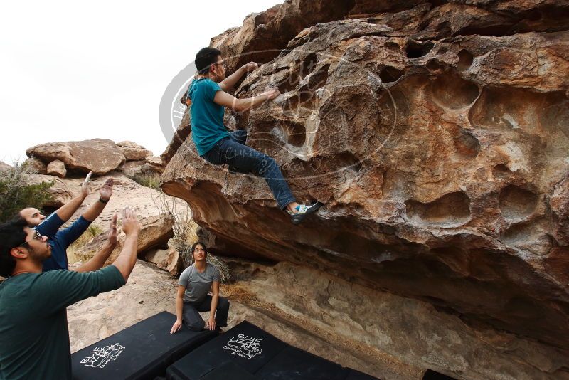 Bouldering in Hueco Tanks on 03/08/2019 with Blue Lizard Climbing and Yoga

Filename: SRM_20190308_1350030.jpg
Aperture: f/5.6
Shutter Speed: 1/500
Body: Canon EOS-1D Mark II
Lens: Canon EF 16-35mm f/2.8 L