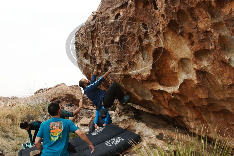 Bouldering in Hueco Tanks on 03/08/2019 with Blue Lizard Climbing and Yoga

Filename: SRM_20190308_1409170.jpg
Aperture: f/5.6
Shutter Speed: 1/400
Body: Canon EOS-1D Mark II
Lens: Canon EF 16-35mm f/2.8 L