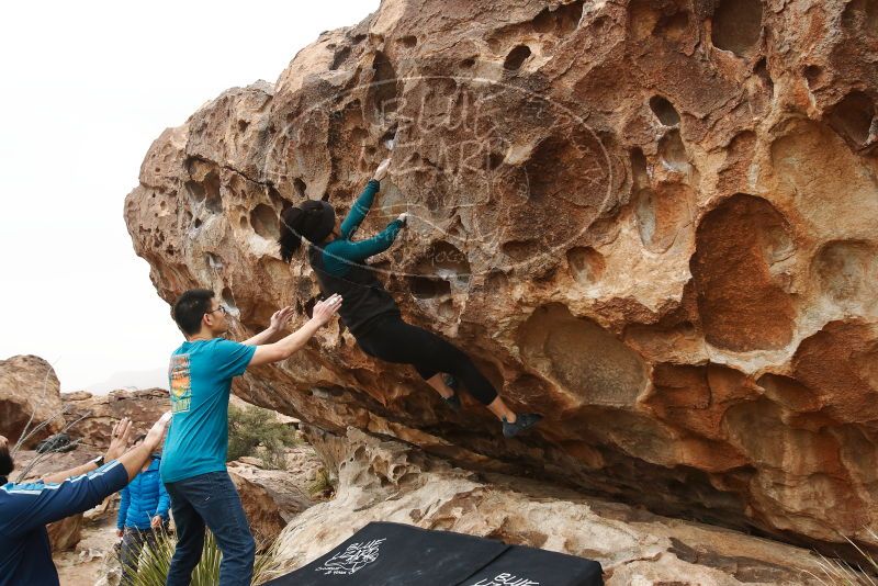 Bouldering in Hueco Tanks on 03/08/2019 with Blue Lizard Climbing and Yoga

Filename: SRM_20190308_1411080.jpg
Aperture: f/5.6
Shutter Speed: 1/400
Body: Canon EOS-1D Mark II
Lens: Canon EF 16-35mm f/2.8 L