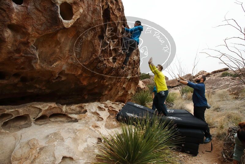 Bouldering in Hueco Tanks on 03/08/2019 with Blue Lizard Climbing and Yoga

Filename: SRM_20190308_1417350.jpg
Aperture: f/5.6
Shutter Speed: 1/640
Body: Canon EOS-1D Mark II
Lens: Canon EF 16-35mm f/2.8 L