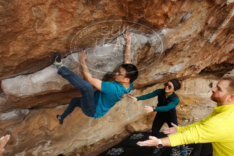 Bouldering in Hueco Tanks on 03/08/2019 with Blue Lizard Climbing and Yoga

Filename: SRM_20190308_1425550.jpg
Aperture: f/4.5
Shutter Speed: 1/400
Body: Canon EOS-1D Mark II
Lens: Canon EF 16-35mm f/2.8 L