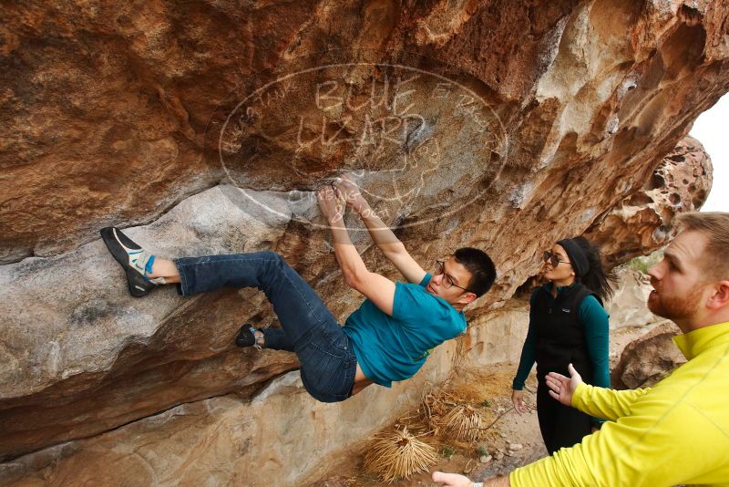 Bouldering in Hueco Tanks on 03/08/2019 with Blue Lizard Climbing and Yoga

Filename: SRM_20190308_1426430.jpg
Aperture: f/5.6
Shutter Speed: 1/250
Body: Canon EOS-1D Mark II
Lens: Canon EF 16-35mm f/2.8 L