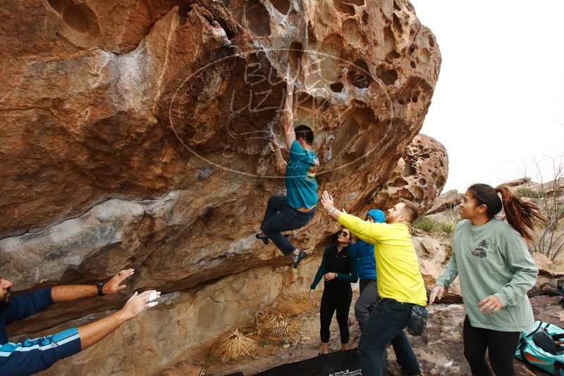 Bouldering in Hueco Tanks on 03/08/2019 with Blue Lizard Climbing and Yoga

Filename: SRM_20190308_1426560.jpg
Aperture: f/5.6
Shutter Speed: 1/400
Body: Canon EOS-1D Mark II
Lens: Canon EF 16-35mm f/2.8 L