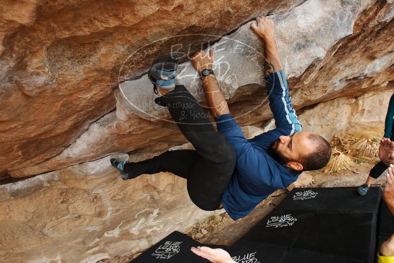 Bouldering in Hueco Tanks on 03/08/2019 with Blue Lizard Climbing and Yoga

Filename: SRM_20190308_1428450.jpg
Aperture: f/5.6
Shutter Speed: 1/200
Body: Canon EOS-1D Mark II
Lens: Canon EF 16-35mm f/2.8 L