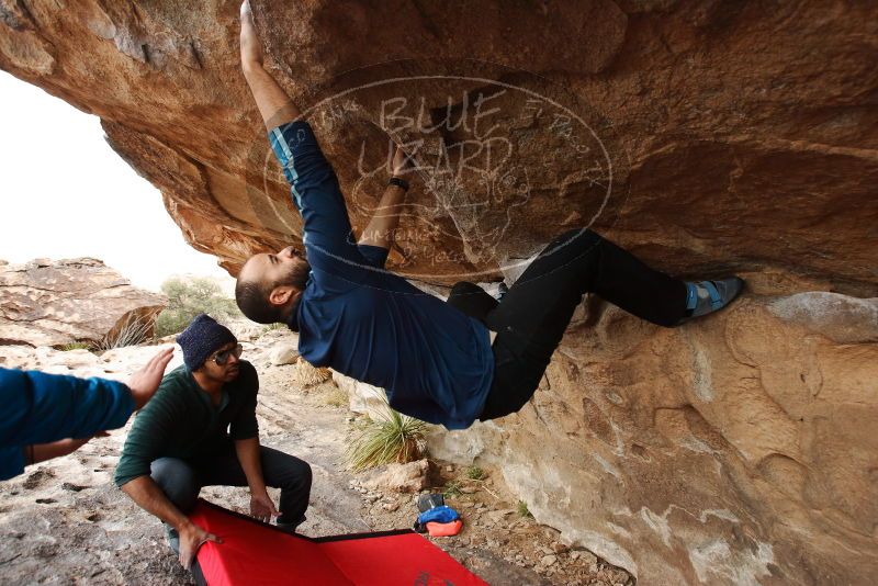 Bouldering in Hueco Tanks on 03/08/2019 with Blue Lizard Climbing and Yoga

Filename: SRM_20190308_1453300.jpg
Aperture: f/5.0
Shutter Speed: 1/250
Body: Canon EOS-1D Mark II
Lens: Canon EF 16-35mm f/2.8 L