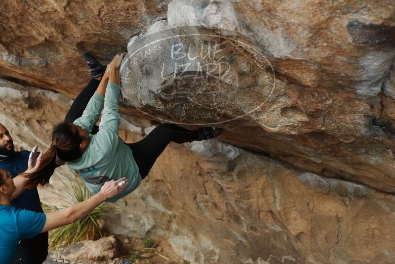 Bouldering in Hueco Tanks on 03/08/2019 with Blue Lizard Climbing and Yoga

Filename: SRM_20190308_1513120.jpg
Aperture: f/2.8
Shutter Speed: 1/400
Body: Canon EOS-1D Mark II
Lens: Canon EF 50mm f/1.8 II