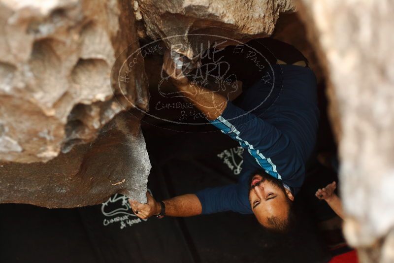 Bouldering in Hueco Tanks on 03/08/2019 with Blue Lizard Climbing and Yoga

Filename: SRM_20190308_1634420.jpg
Aperture: f/2.5
Shutter Speed: 1/160
Body: Canon EOS-1D Mark II
Lens: Canon EF 50mm f/1.8 II