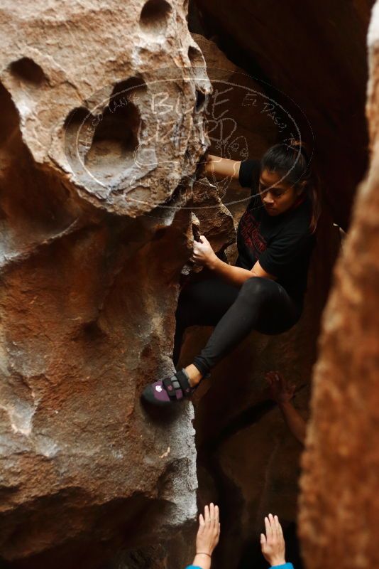 Bouldering in Hueco Tanks on 03/08/2019 with Blue Lizard Climbing and Yoga

Filename: SRM_20190308_1651130.jpg
Aperture: f/2.5
Shutter Speed: 1/100
Body: Canon EOS-1D Mark II
Lens: Canon EF 50mm f/1.8 II