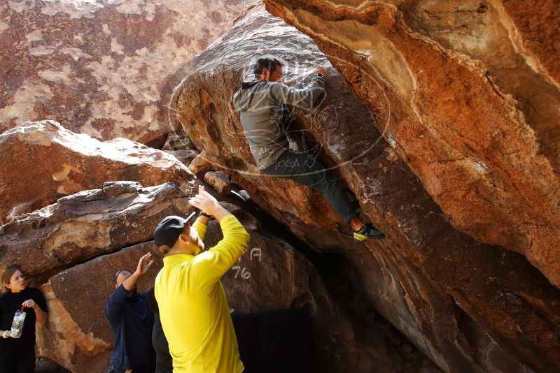 Bouldering in Hueco Tanks on 03/09/2019 with Blue Lizard Climbing and Yoga

Filename: SRM_20190309_1236121.jpg
Aperture: f/5.6
Shutter Speed: 1/500
Body: Canon EOS-1D Mark II
Lens: Canon EF 16-35mm f/2.8 L