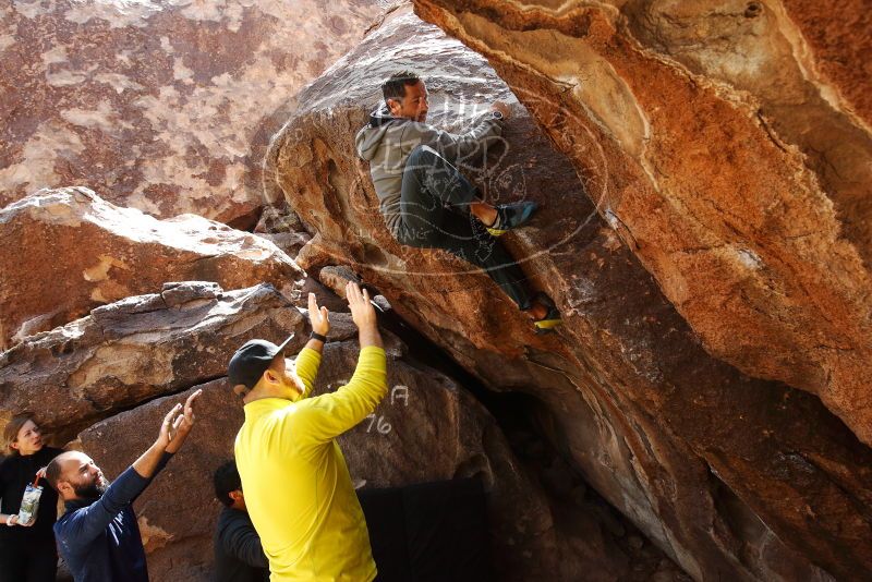 Bouldering in Hueco Tanks on 03/09/2019 with Blue Lizard Climbing and Yoga

Filename: SRM_20190309_1236140.jpg
Aperture: f/5.6
Shutter Speed: 1/400
Body: Canon EOS-1D Mark II
Lens: Canon EF 16-35mm f/2.8 L