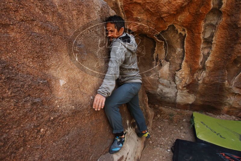 Bouldering in Hueco Tanks on 03/09/2019 with Blue Lizard Climbing and Yoga

Filename: SRM_20190309_1301000.jpg
Aperture: f/5.6
Shutter Speed: 1/250
Body: Canon EOS-1D Mark II
Lens: Canon EF 16-35mm f/2.8 L