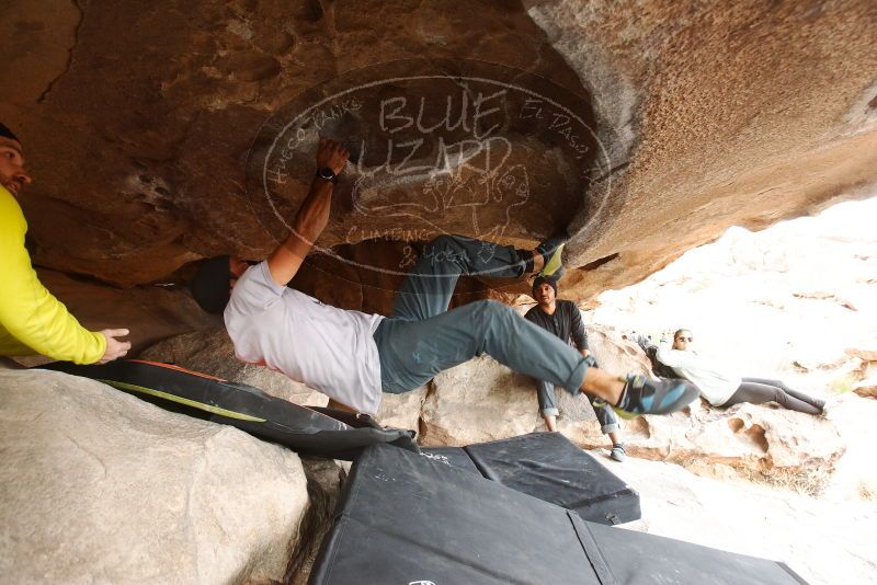 Bouldering in Hueco Tanks on 03/09/2019 with Blue Lizard Climbing and Yoga

Filename: SRM_20190309_1521320.jpg
Aperture: f/5.0
Shutter Speed: 1/250
Body: Canon EOS-1D Mark II
Lens: Canon EF 16-35mm f/2.8 L