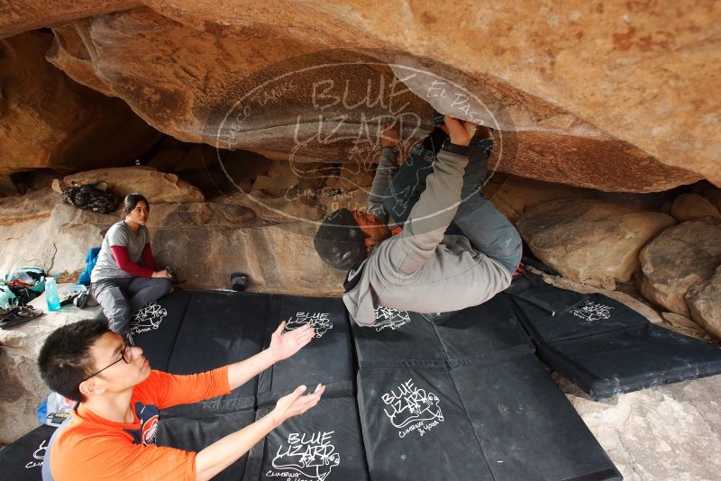 Bouldering in Hueco Tanks on 03/09/2019 with Blue Lizard Climbing and Yoga

Filename: SRM_20190309_1653450.jpg
Aperture: f/5.6
Shutter Speed: 1/200
Body: Canon EOS-1D Mark II
Lens: Canon EF 16-35mm f/2.8 L