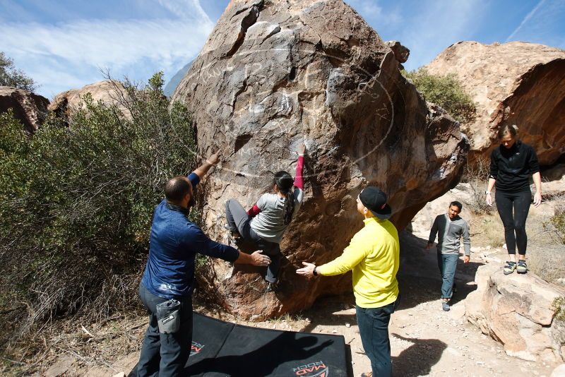 Bouldering in Hueco Tanks on 03/09/2019 with Blue Lizard Climbing and Yoga

Filename: SRM_20190309_1126290.jpg
Aperture: f/4.0
Shutter Speed: 1/1000
Body: Canon EOS-1D Mark II
Lens: Canon EF 16-35mm f/2.8 L