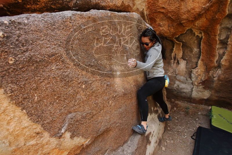 Bouldering in Hueco Tanks on 03/09/2019 with Blue Lizard Climbing and Yoga

Filename: SRM_20190309_1217290.jpg
Aperture: f/5.6
Shutter Speed: 1/200
Body: Canon EOS-1D Mark II
Lens: Canon EF 16-35mm f/2.8 L