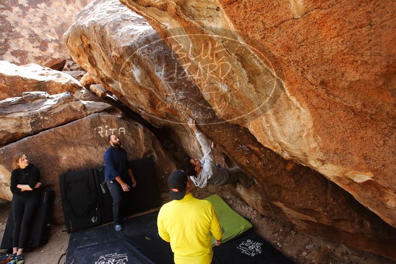 Bouldering in Hueco Tanks on 03/09/2019 with Blue Lizard Climbing and Yoga

Filename: SRM_20190309_1227300.jpg
Aperture: f/5.6
Shutter Speed: 1/320
Body: Canon EOS-1D Mark II
Lens: Canon EF 16-35mm f/2.8 L