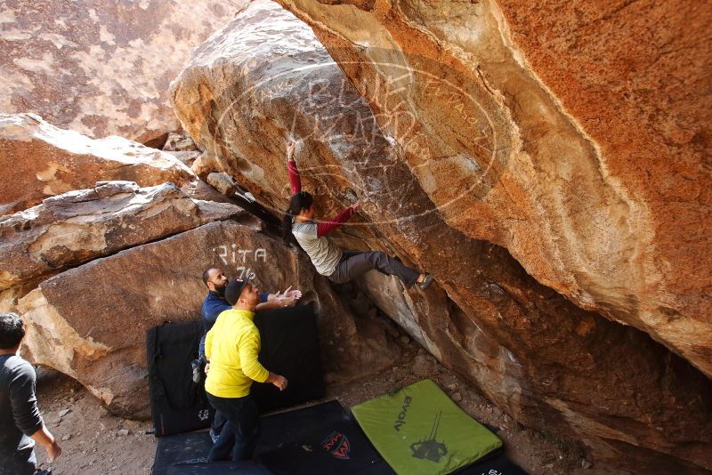 Bouldering in Hueco Tanks on 03/09/2019 with Blue Lizard Climbing and Yoga

Filename: SRM_20190309_1233410.jpg
Aperture: f/5.6
Shutter Speed: 1/250
Body: Canon EOS-1D Mark II
Lens: Canon EF 16-35mm f/2.8 L