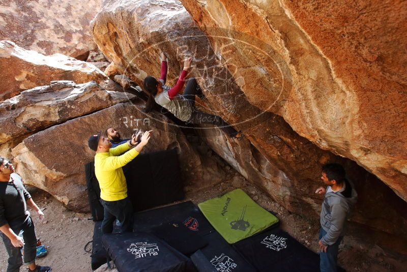 Bouldering in Hueco Tanks on 03/09/2019 with Blue Lizard Climbing and Yoga

Filename: SRM_20190309_1233500.jpg
Aperture: f/5.6
Shutter Speed: 1/250
Body: Canon EOS-1D Mark II
Lens: Canon EF 16-35mm f/2.8 L