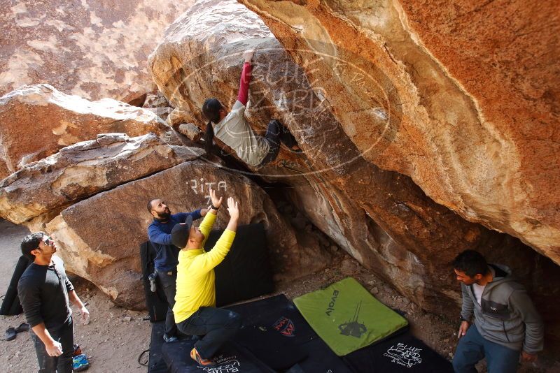 Bouldering in Hueco Tanks on 03/09/2019 with Blue Lizard Climbing and Yoga

Filename: SRM_20190309_1233550.jpg
Aperture: f/5.6
Shutter Speed: 1/250
Body: Canon EOS-1D Mark II
Lens: Canon EF 16-35mm f/2.8 L