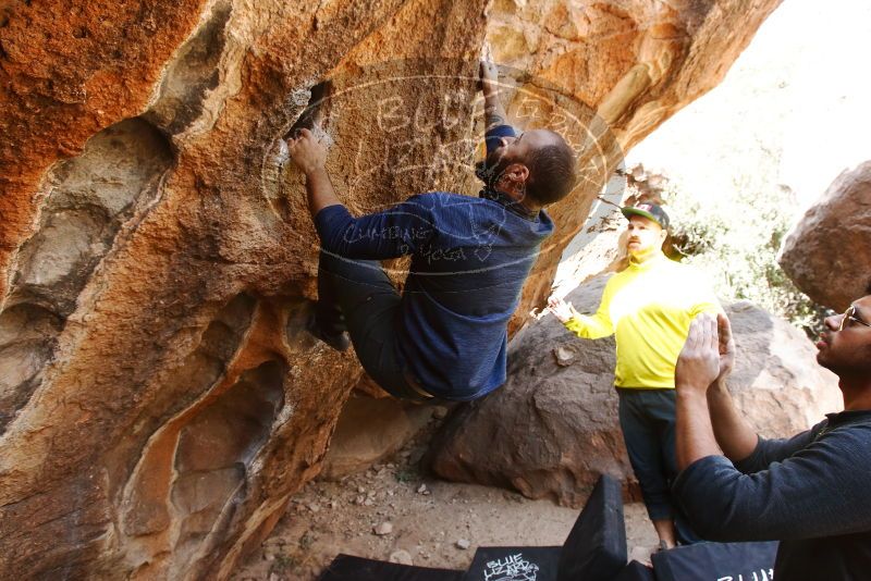 Bouldering in Hueco Tanks on 03/09/2019 with Blue Lizard Climbing and Yoga

Filename: SRM_20190309_1317260.jpg
Aperture: f/5.6
Shutter Speed: 1/125
Body: Canon EOS-1D Mark II
Lens: Canon EF 16-35mm f/2.8 L