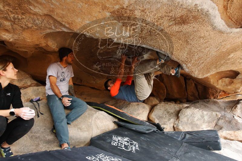 Bouldering in Hueco Tanks on 03/09/2019 with Blue Lizard Climbing and Yoga

Filename: SRM_20190309_1532360.jpg
Aperture: f/5.6
Shutter Speed: 1/250
Body: Canon EOS-1D Mark II
Lens: Canon EF 16-35mm f/2.8 L