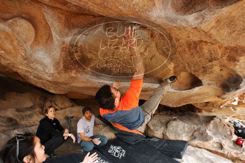 Bouldering in Hueco Tanks on 03/09/2019 with Blue Lizard Climbing and Yoga

Filename: SRM_20190309_1533070.jpg
Aperture: f/5.6
Shutter Speed: 1/250
Body: Canon EOS-1D Mark II
Lens: Canon EF 16-35mm f/2.8 L